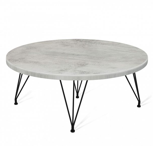 Столик журнальный SHT-TU29/H36/МДФ 80 бетон светлый/черный муар - Вид 2