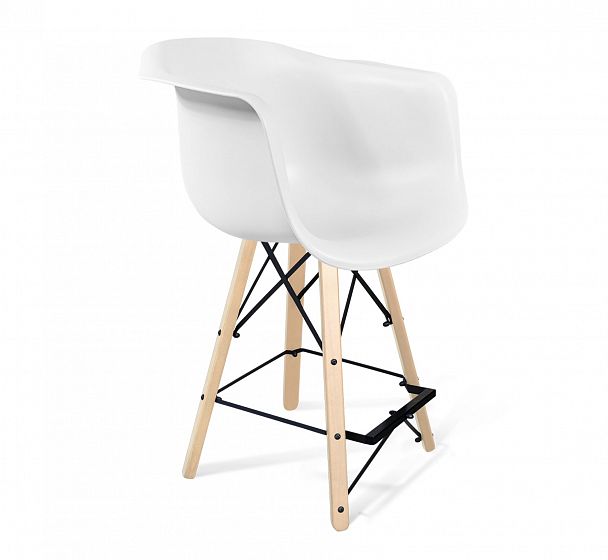 Стул полубарный Sheffilton SHT-ST31/S80-1 белый/прозрачный лак/черный - Вид 2