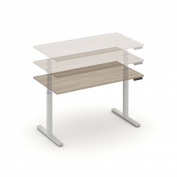 Стол электроподъемный "MOVE UP" MV.SE-3.7 Белый металл /  Дуб Аттик - Вид 4