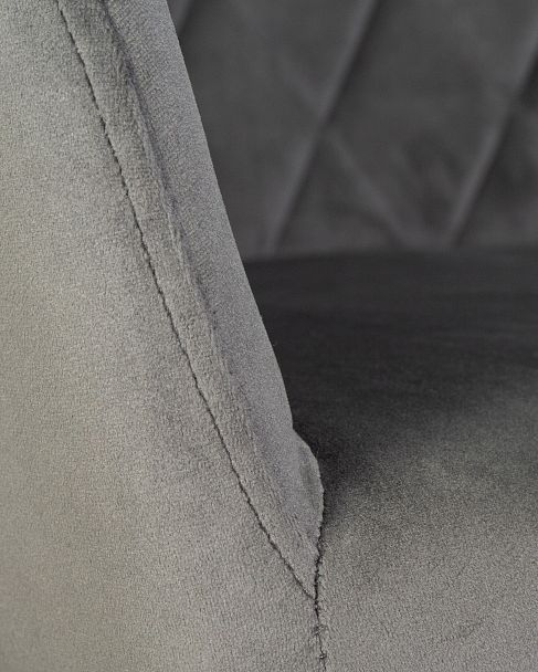 Стул обеденный DOBRIN ROBERT (черные матовые ножки, велюр V108-92 Антрацит) - Вид 7