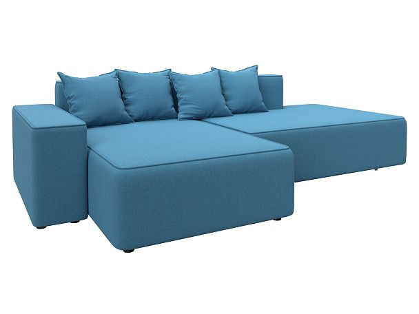 Диван угловой Лига-079 угол левый Рогожка голубой - Вид 2