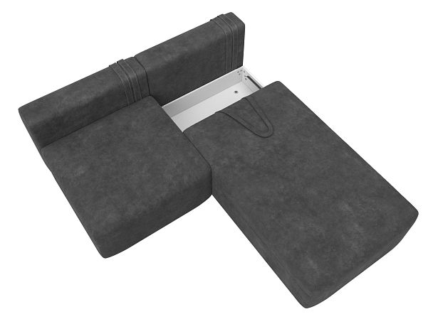 Диван угловой модульный Лига-060 НПБ угол универсальный Велюр серый - Вид 7