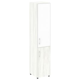 Yalta Шкаф узкий LT.SU-1.2 R (R) white Снежная патина/Стекло white 400*450*1987 - Фото предпросмотра