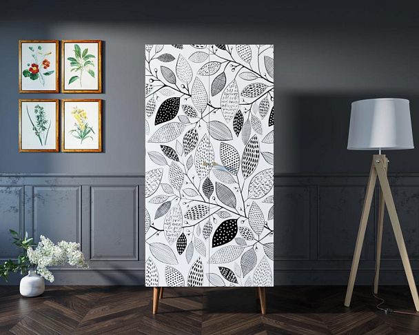 Шкаф малый двухстворчатый Berber принт 9 арт BB08/Print_09 - Вид 4