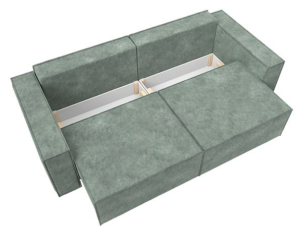 Диван прямой Куба Велюр зеленый - Вид 8