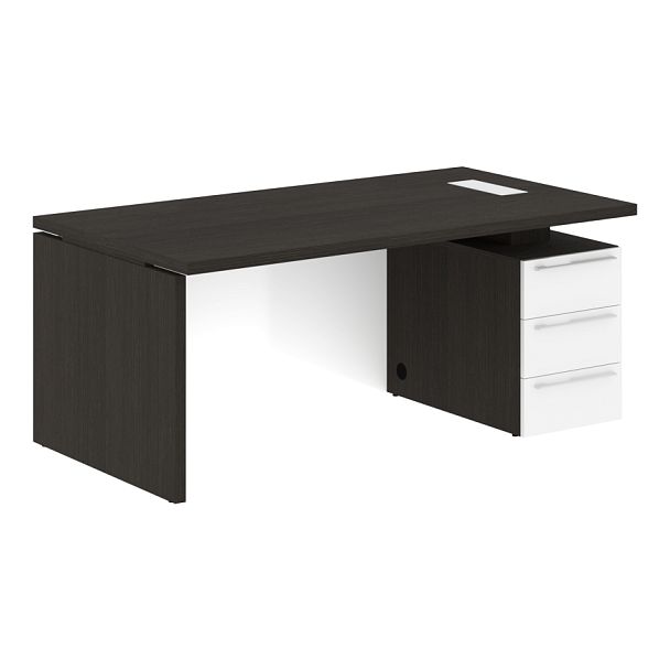 Стол письменный СП-064-25-25(R) Дуб Мореный/Белый глянец 1800х900х750 KANON - Вид 1