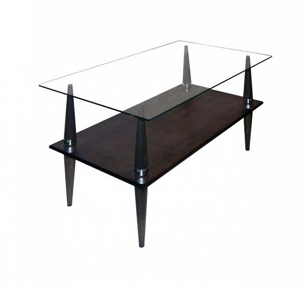 Стол журнальный Сенатор-6 (100х60х67) венге / стекло "Журнальные столы" ТК-002561000228 венге - Вид 1