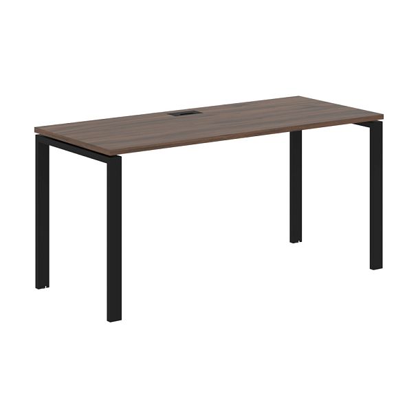 Стол прямой EUST 1567 Дуб Денвер тёмный/Черный 1560х670х750 EDIS - Вид 1