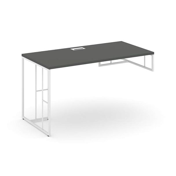 Rift Стол письменный для опорной тумбы правый RF.SPOT-003 (R) Антрацит/Металл Белый 1380*600*750 - Вид 1