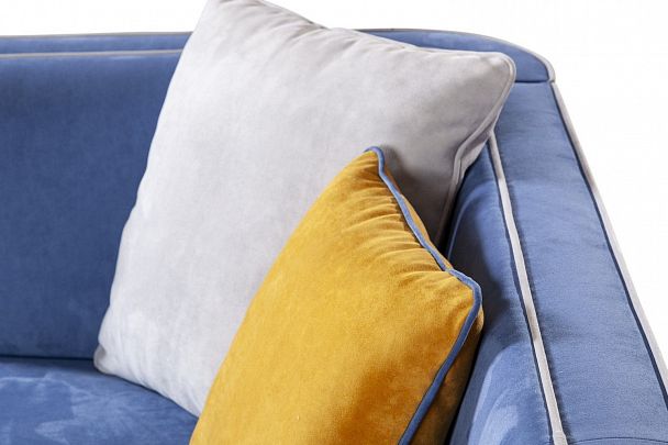 Komo диван-кровать трехместный, велюр синий - Вид 10