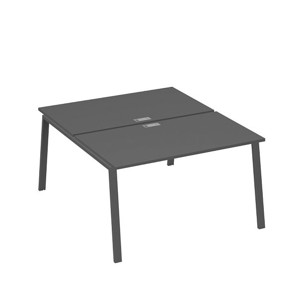 Рабочая станция каркас TRE 2х140 офисная A4 А4 Б3 177  БП антрацит премиум / металлокаркас антрацит - Вид 1