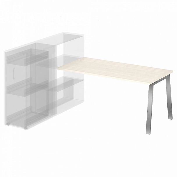 Стол приставной на металлокаркасе С-ТНП2 "Приставные столы" ПК-ТНП-СТП154Х80/МКА-В2-1048 дуб альпийский - Вид 1