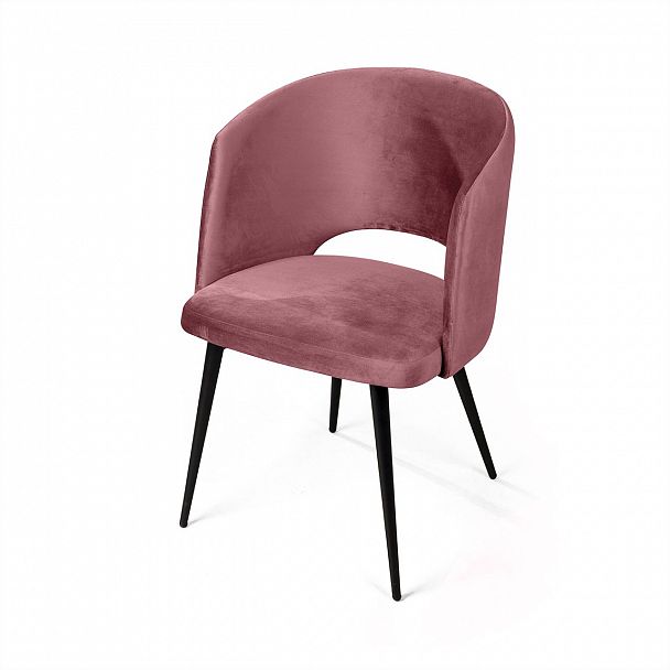 Кресло William, бархат пудровый 15/ черный конус - Вид 2