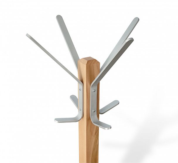 Вешалка Sheffilton Альберо SHT-CR11 напольная прозрачный лак/алюм.мет - Вид 3