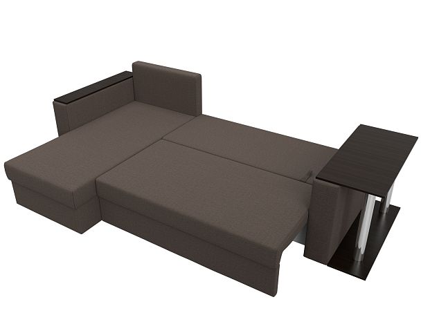 Диван угловой Атланта Лайт левый угол Рогожка коричневый - Вид 8