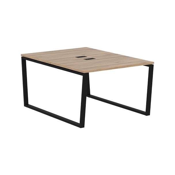 Стол 2-х местный EVWST 1116 Дуб Денвер светлый/Черный 1160х1606х750 EDIS - Вид 1