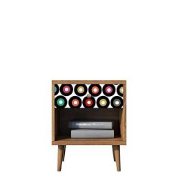 Тумбочка Berber с открытой полкой 37 принт арт BB33/Print_37, разноцветная - Фото предпросмотра