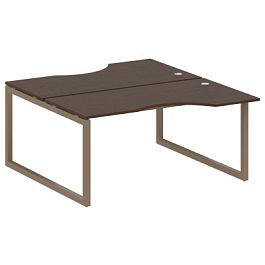 Metal System Quattro Р. ст. криволинейная на О-образном м/к 50БО.РАС-СА-2.1 Венге/Мокко металл 1600*1835*750 - Фото предпросмотра