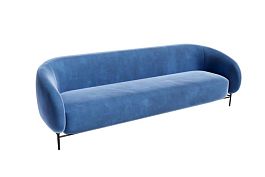 Belt Диван трёхместный BLT-3 Like 785/Металл Черный 2210*850*730 - Фото предпросмотра