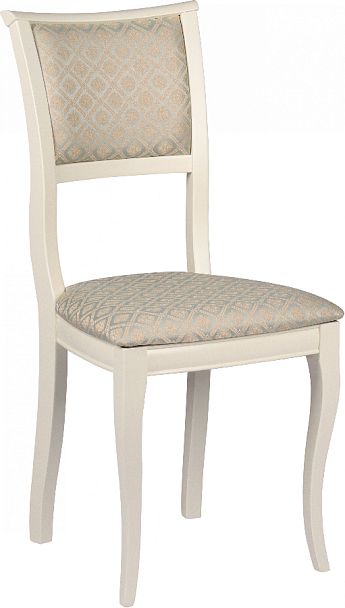 Комплект деревянных стульев с мягким сиденьем Камир Слоновая кость/Бирюзовый жаккард, 3 шт. - Вид 3