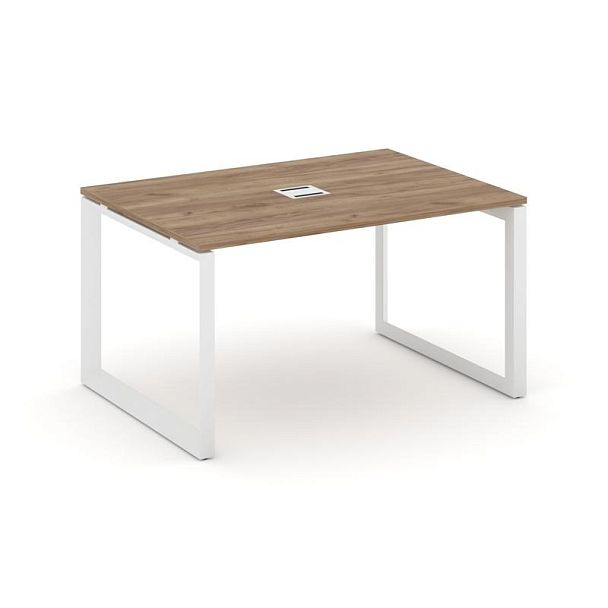 Style Project Next Стол переговорный SN-59O.SPRG-004 Дуб Табак/Металл Белый 1580*980*750 - Вид 1