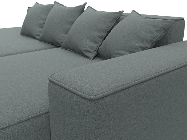 Диван угловой Лига-065 угол правый Рогожка серый - Вид 4