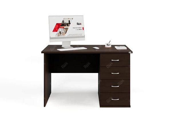 UNITY РС07-12 R Венге Стол однотумбовый Правый 1200х700х750 - Вид 2