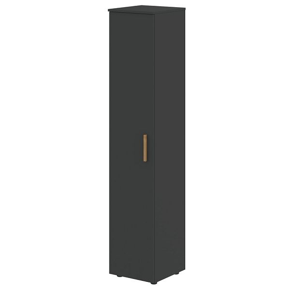 Шкаф колонка с глухой дверью и топом FHC 40.1 Черный графит/Черный графит 404х429х1983 FORTA - Вид 1