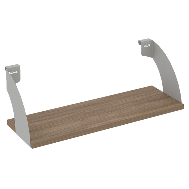 Навесные полки. Кронштейны+ЛДСП полка 600мм MAN-41-6 Дуб аризона/Серый металл 600*220*200 - Вид 1