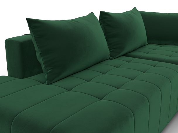 Диван угловой Лига-103 НПБ угол правый Велюр зеленый - Вид 4
