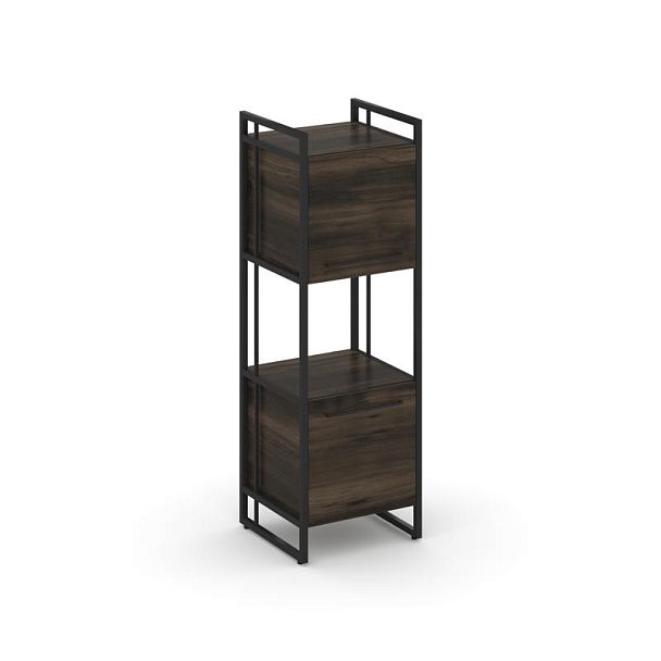 Rift Шкаф 3 ниши узкий RF.SU-33 (U) Дуб Мали/Металл Черный 420*396*1286 - Вид 1