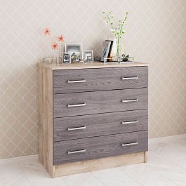 Комод Катрин 3 (820*810*425) дуб эндгрейн/ясень анкор темный - Фото предпросмотра