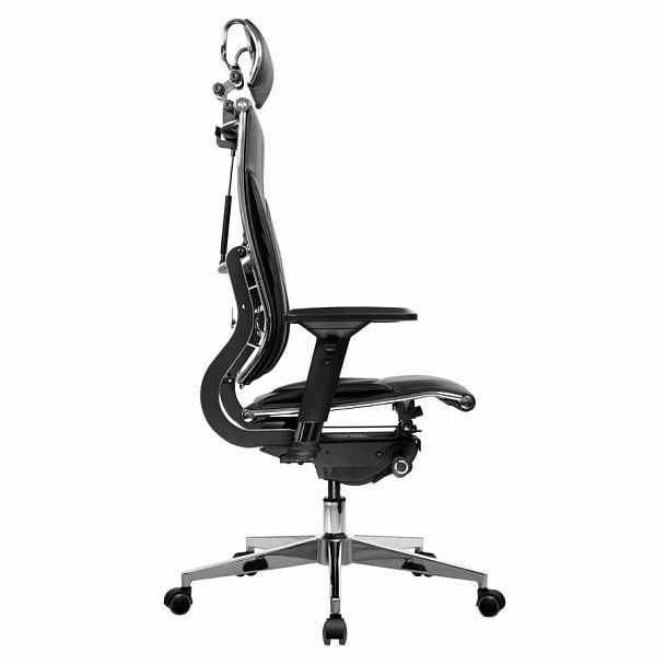 Кресло МЕТТА "YOGA" Y 2DM B2-10D, 2D-спинка, 3D-подголовник, 4D-подлокотники, экокожа, черное - Вид 5