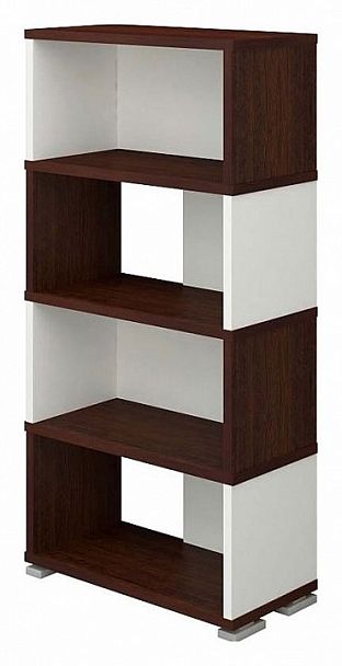 Стеллаж книжный Домино СБ-10-4 Белый/Венге - Вид 1