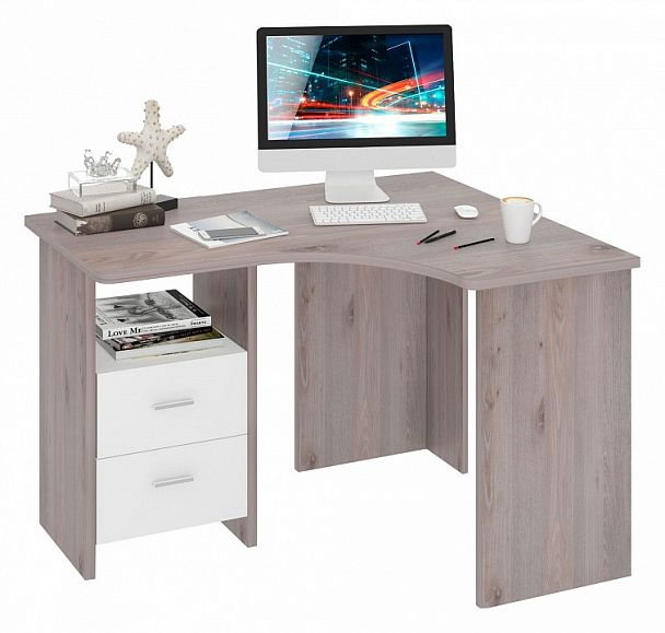 Стол письменный Домино Лайт СКЛ-Угл 120 Белый/Нельсон левый - Вид 3