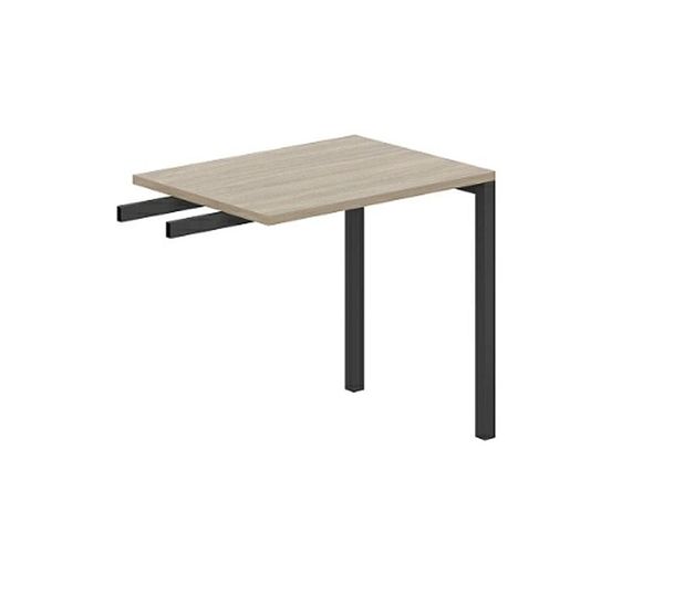 Брифинг-приставка Sigma 800х600х750  / профиль: 60х30 антрацит; столешница: дуб темный - Вид 1