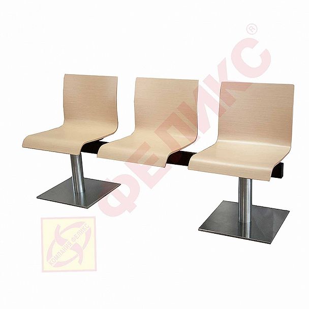 Футур мод.МС9 -03 секция 3-х местная "Кресла для залов ожидания" ТК-002960000603 коричневый - Вид 1