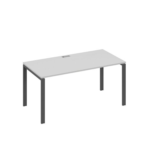 Стол письменный на металлокаркасе UNO A4 А4 Б1 025 БП серый / металлокаркас антрацит - Вид 1