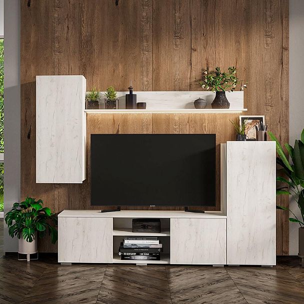 гостиная Амелиа дуб крафт белый/дуб крафт белый - Вид 3