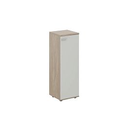 Шкаф средний 400х400х1200, 1 дв., з.ст HDF, правый / корпус: дуб темный; фасад: серый бархат Сигма / Sigma - Фото предпросмотра