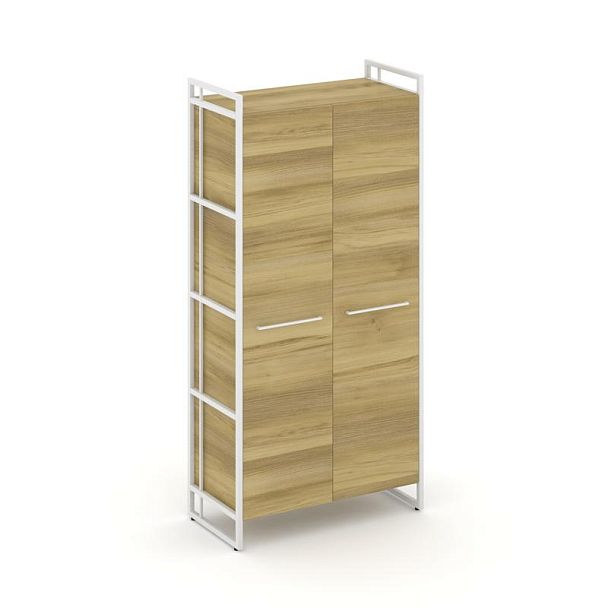 Rift Шкаф 4 ниши широкий RF.SS-41 Дуб Винченцо/Металл Белый 798*396*1648 - Вид 1