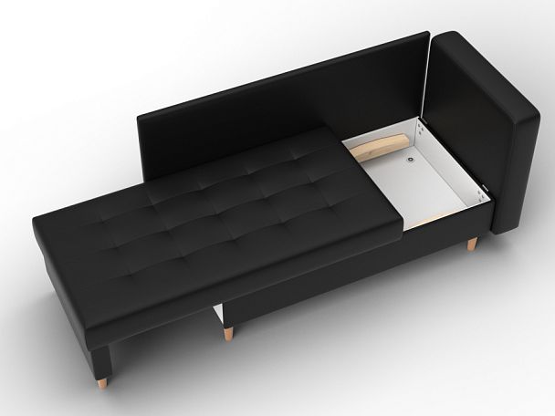 Кушетка Лига-098 Экокожа черный - Вид 7