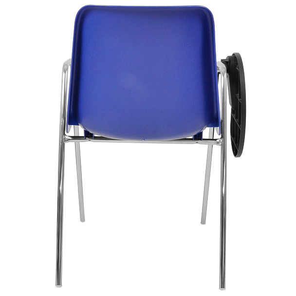 Стул Vicenza (4 ножки с подлокотниками + столик TLT), каркас хром, синий, РП+ИК - Вид 2