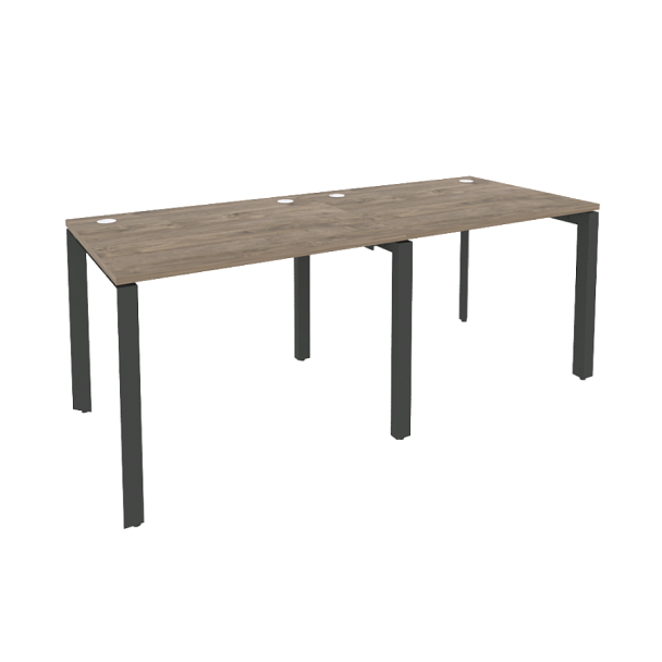 Onix Рабочая станция на П-образном м/к O.MP-RS-2.1.8 Тиквуд темный/Антрацит металл 1960*800*750 - Вид 1