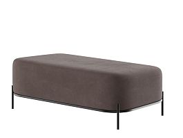 Jive Диван двухместный без спинки JVE-4 Velvet lux 100/Металл Черный 1250*720*480 - Фото предпросмотра