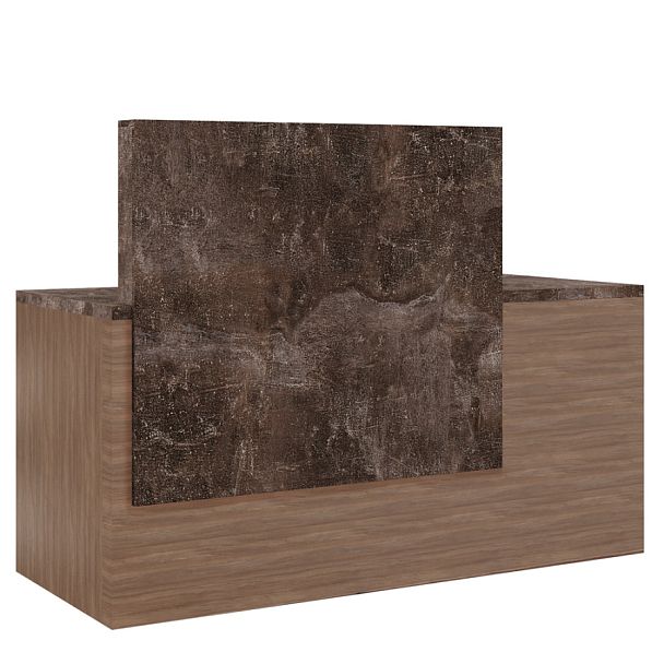 Стойка ресепшн правая B-tone 160x70x115 дуб урбан бетон темный - Вид 1