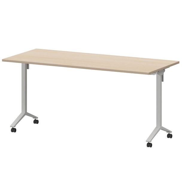 Стол мобильный складной МБ22-160.70 Бук/Белый 1600x700x750 Моби - Вид 1