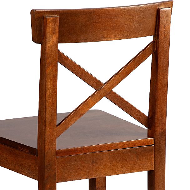 Комплект деревянных полубарных стульев с жестким сиденьем Бергольф Темный орех, 2 шт. - Вид 9