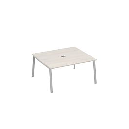 Стол 160 на каркасе TRE в переговорную A4 А4 Б3 136 БП дуб / металлокаркас серый - Фото предпросмотра