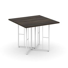 Rift Direct Стол переговорный RF.SPRG-001 Дуб Мали/Металл Белый 980*980*750 - Фото предпросмотра
